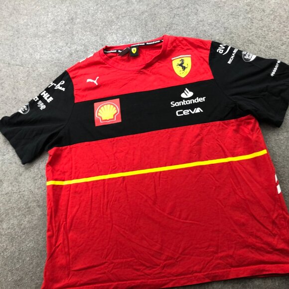 Puma Ferari Shirt 2XL Red Satander Carlos Sainz Racing F1 - Picture 2 of 10